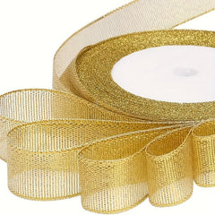 4pcs Christmas Gift Ribbon Set - 92m Total Length - Hot Stamp Decoration