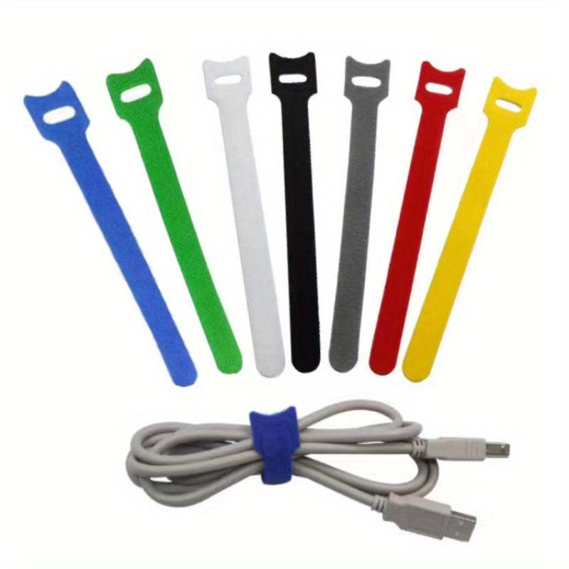 10pcs Reusable Cable Ties with Carabiners - Cable Management Solution