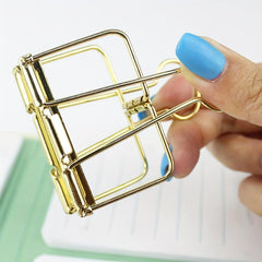 4pcs Colorful Metal Hollowed out Paper Clip For Paper Storage