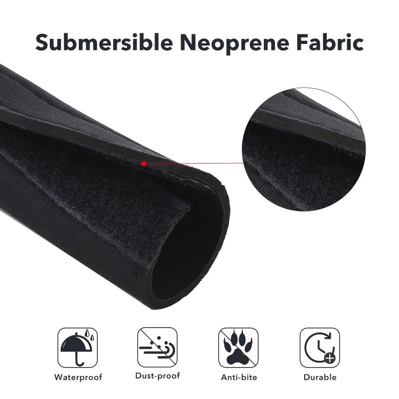 4Pcs Neoprene Zipper Cable Management Sleeve