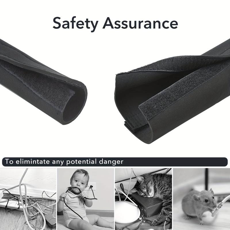4Pcs Neoprene Zipper Cable Management Sleeve