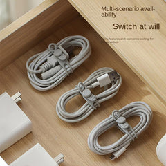 Silicone Data Cable Organizer Storage Soft Tie