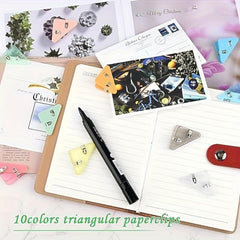 10pcs Corner Paper Clips Prevent Books Curling Plastic Page Markers Clips