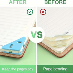 10pcs Corner Paper Clips Prevent Books Curling Plastic Page Markers Clips