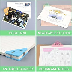 10pcs Corner Paper Clips Prevent Books Curling Plastic Page Markers Clips