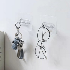 4pcs Wall Mounted Round Hooks Storage Rack Kitchen Bathroom Ring Hanger