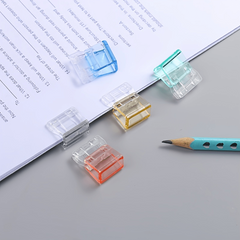 Clam Clips 5 Random Pack Binder Clips Small Clear Push Clips