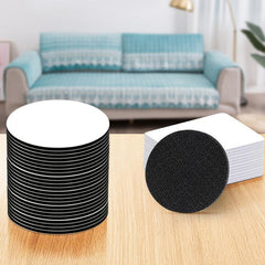 20pcs Reusable Double-sided Adhesive Hook And Loop Sofa Cushion Fixed Stickers