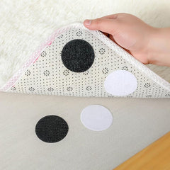 20pcs Reusable Double-sided Adhesive Hook And Loop Sofa Cushion Fixed Stickers