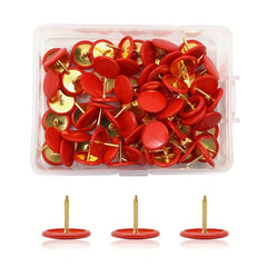100 Round Head Push Pins for Home, School, Office, Maps, Cork Boards