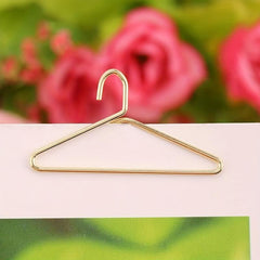 8pcs Hanger Shape Metal Paper Clips File Note Clips DIY Creative Bookmarks