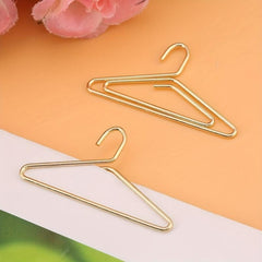 8pcs Hanger Shape Metal Paper Clips File Note Clips DIY Creative Bookmarks