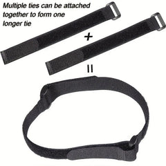 10pcs Nylon Hook & Loop Strap Cable Ties 20 500mm 0 78 19 68inch