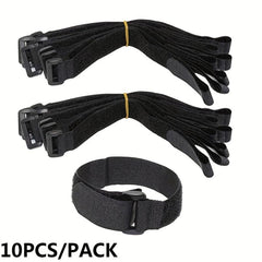10pcs Nylon Hook & Loop Strap Cable Ties 20 500mm 0 78 19 68inch