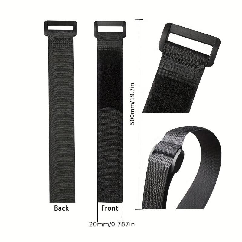 10pcs Nylon Hook & Loop Strap Cable Ties 20 500mm 0 78 19 68inch