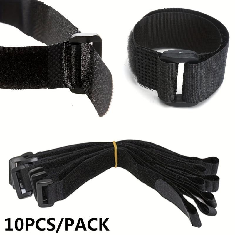 10pcs Nylon Hook & Loop Strap Cable Ties 20 500mm 0 78 19 68inch