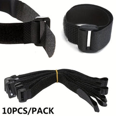10pcs Nylon Hook & Loop Strap Cable Ties 20 500mm 0 78 19 68inch