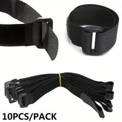 10pcs Nylon Hook & Loop Strap Cable Ties 20 500mm 0 78 19 68inch
