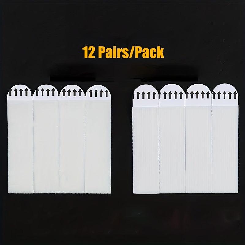 12 Pairs Picture Hanging Strips No Tools Required Wall Mounting Strips
