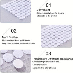 200pcs 100 Pairs Self Adhesive Hook Loop Dots 0 39inch Nylon Adhesive Coins