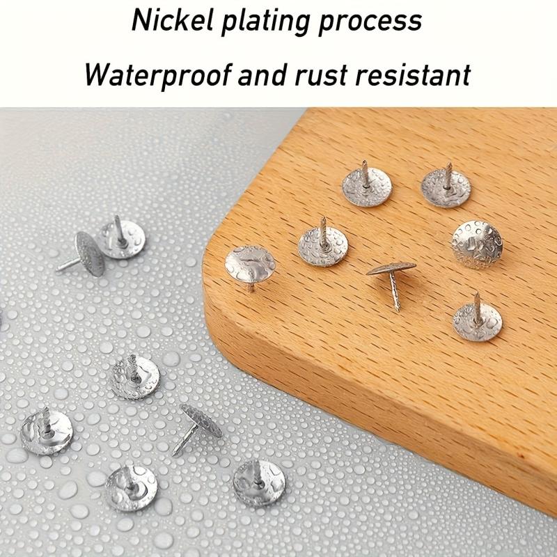 Metal Thumbtacks Boxed Stationery Flat Head Nails Nickel Plated
