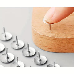 Metal Thumbtacks Boxed Stationery Flat Head Nails Nickel Plated