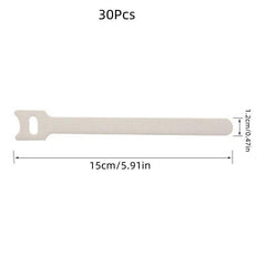 10-30-50pcs Hook Loop Cable Ties Reusable Cord Organiser Tool
