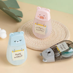 Animal Cartoon Double Sided Adhesive Tape - Fun Touch for Projects