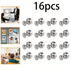 16pcs Neodymium Strong Fridge Magnets Push Pins