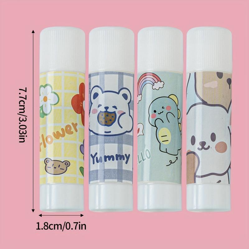 8PCS Cartoon Strong Adhesion Tapes Non-toxic Glue Stick School Office