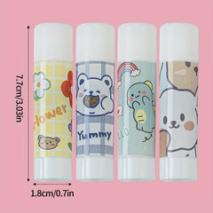 8PCS Cartoon Strong Adhesion Tapes Non-toxic Glue Stick School Office