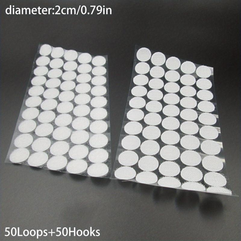 50Pairs Round Adhesive Hook Loop Tape Double Sided DIY Decor