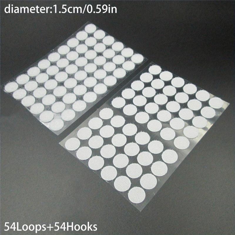50Pairs Round Adhesive Hook Loop Tape Double Sided DIY Decor