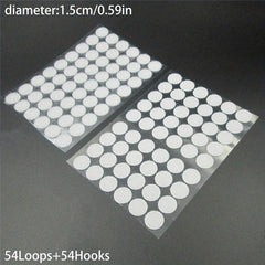 50Pairs Round Adhesive Hook Loop Tape Double Sided DIY Decor
