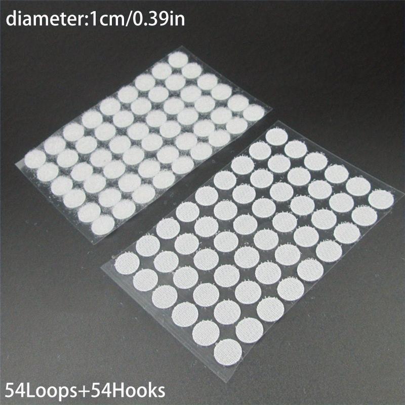 50Pairs Round Adhesive Hook Loop Tape Double Sided DIY Decor