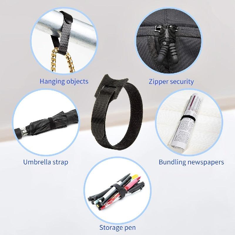 30 Reusable Fastening Cable Ties Hook And Loop Cord Clip 15 01cm Adjustable Wire