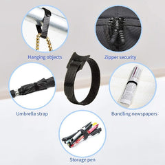 30 Reusable Fastening Cable Ties Hook And Loop Cord Clip 15 01cm Adjustable Wire