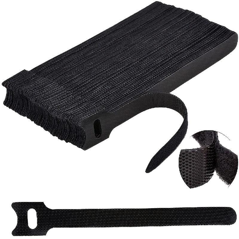 30 Reusable Fastening Cable Ties Hook And Loop Cord Clip 15 01cm Adjustable Wire