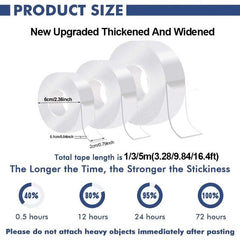 Transparent Nano Tape Washable Reusable Double Sided Tape