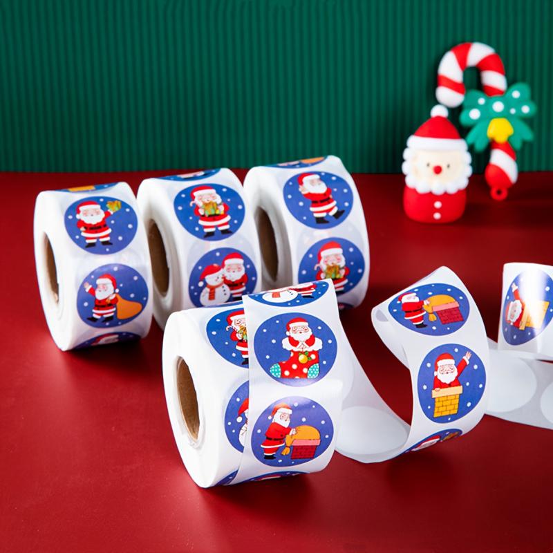 Christmas Santa Claus Sticker Window Glass Decoration Self-adhesive Label
