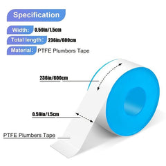 5pcs Plumbing Fitting Thread Seal Tape PTFE Water Pipe Sealing