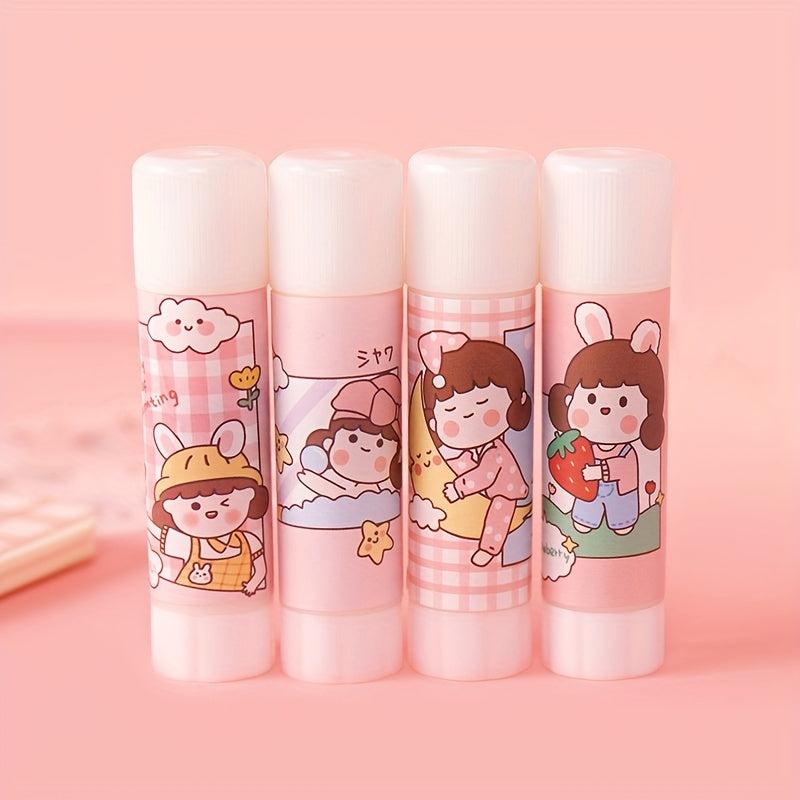 4pcs Girls Strong Glue Stick for Students