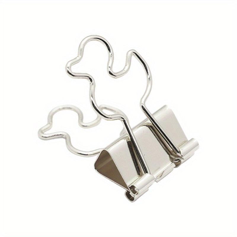 5pcs Duck Long Tail Clips Office Supplies Iron Clip Hand Account Folder