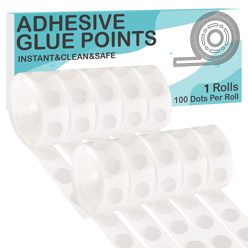 100 Pcs Clear Glue Points Dots Double Sided Adhesive for Balloons Craft
