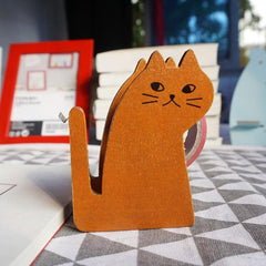 Cat Shaped Wooden Tape Dispenser, Adorable Packing Tool
