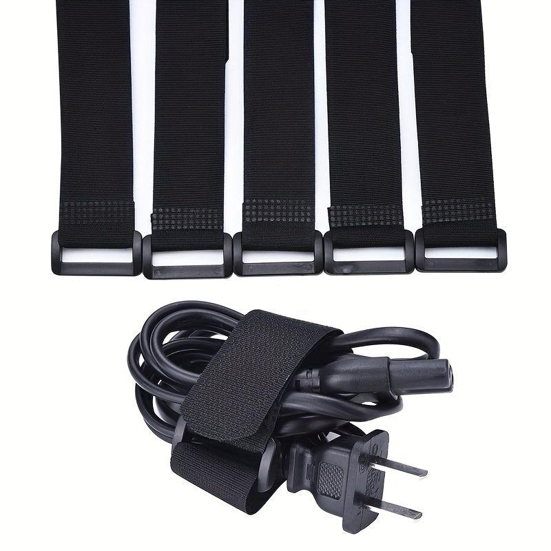 10Pcs Reusable Cable Straps Hook & Loop Ties for Cable Management