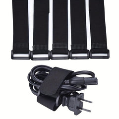 10Pcs Reusable Cable Straps Hook & Loop Ties for Cable Management