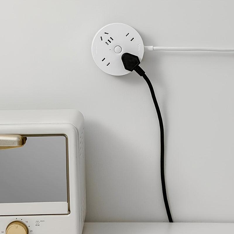 Row Insert Fixer Power Strip Holder - No Hole Plug In Wall Socket Sticker