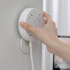 Row Insert Fixer Power Strip Holder - No Hole Plug In Wall Socket Sticker