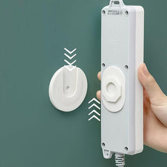 Row Insert Fixer Power Strip Holder - No Hole Plug In Wall Socket Sticker